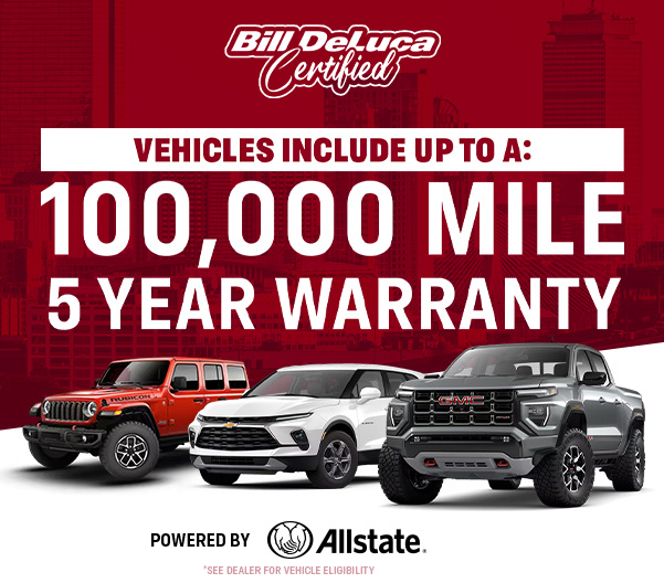 Vehicles Include up to a 100,000 mile 5 year warranty. See dealer for vehicle eligibility.