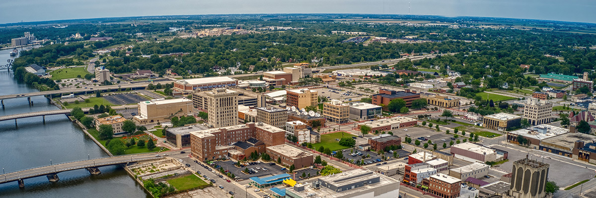 Ariel view of Saginaw, MI