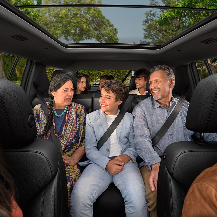 Family Driving in Chevy SUV