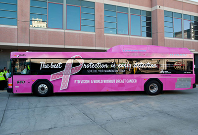 Breast Cancer Awareness Pink Bus Event